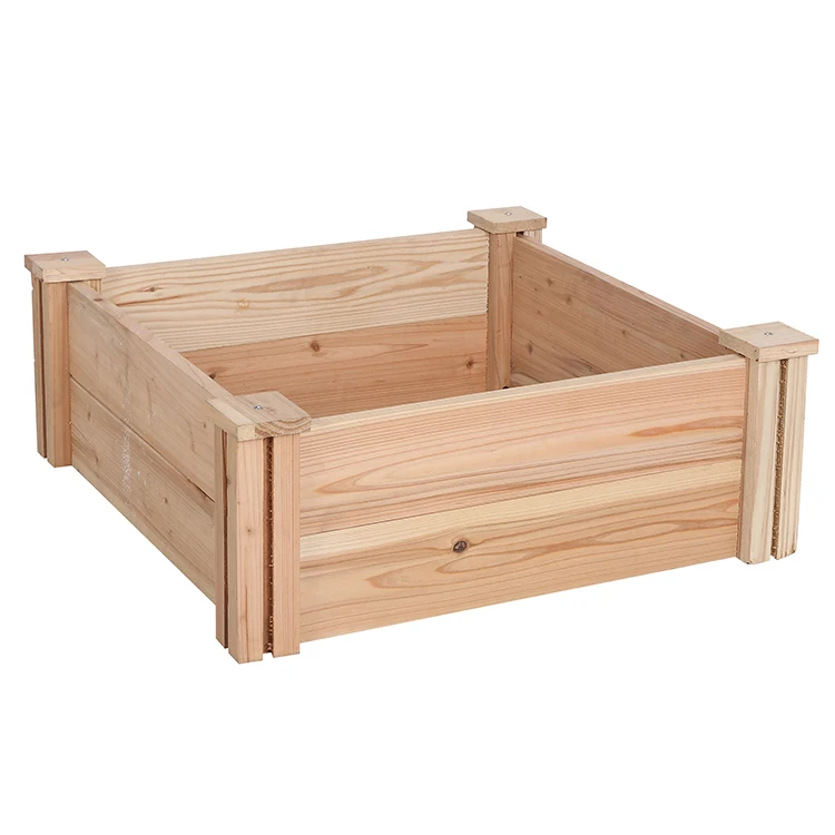 
Wooden Garden Bed Wooden Garden Bed Vegetable Flower Raised Square Planter Kit Outdoor Patio Wooden Garden Planter 