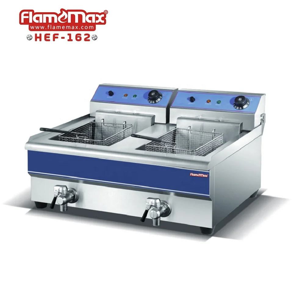 Double-Tank Table Top Deep Fryer Electric Commercial Kitchen Equipment  Fryer