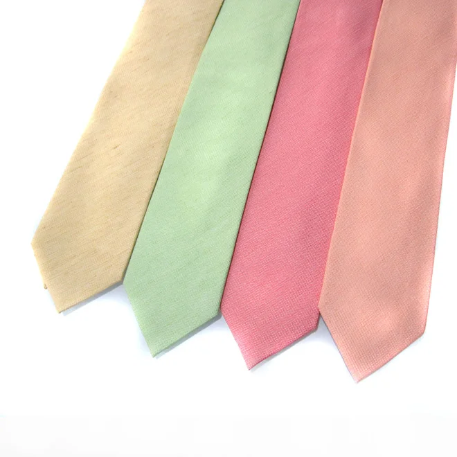 Новая оптовая коллекция, серый и желтый тканый льняной мужской галстук, галстук