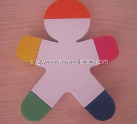 man shape multi color 4 color highlighter pen