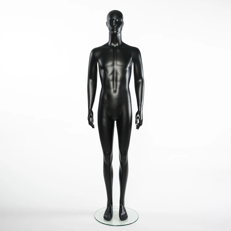 Top grade standing black mannequin full body male mannequin for clothing store display