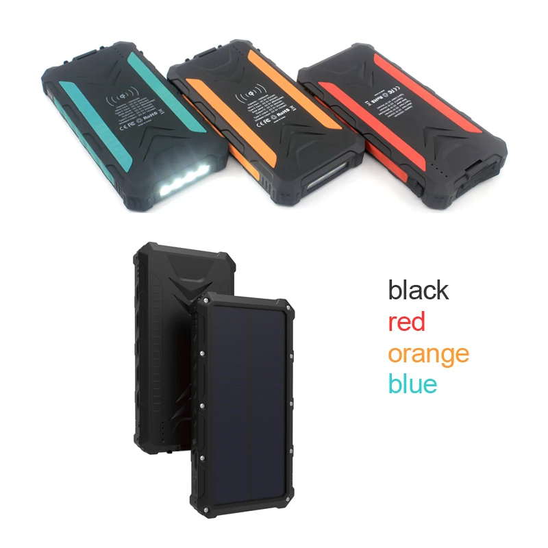 Alibaba Best Sellers Wireless Portable Power Bank 16000Mah Rohs Solar Charger Instructions