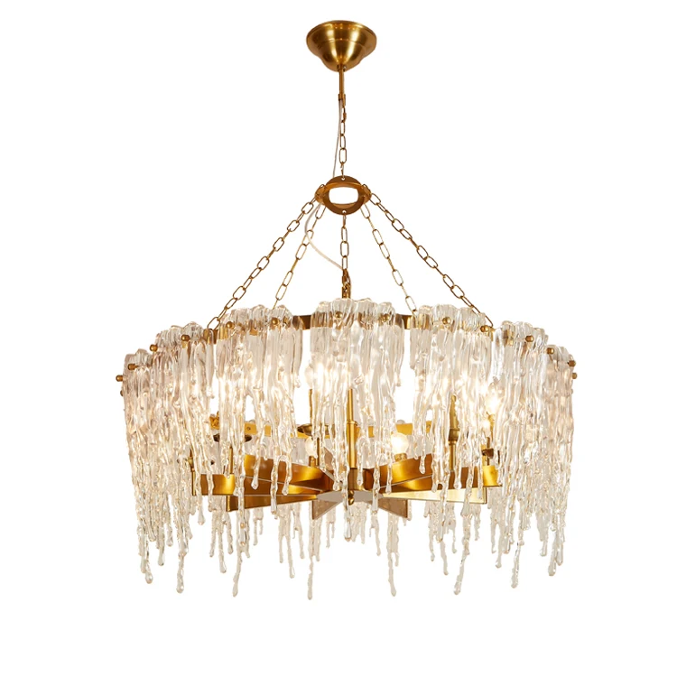 China Zhongshan Fancy Design Glass European Brass Antique Crystal Chandelier Hanging Light Modern Chandelier Lighting