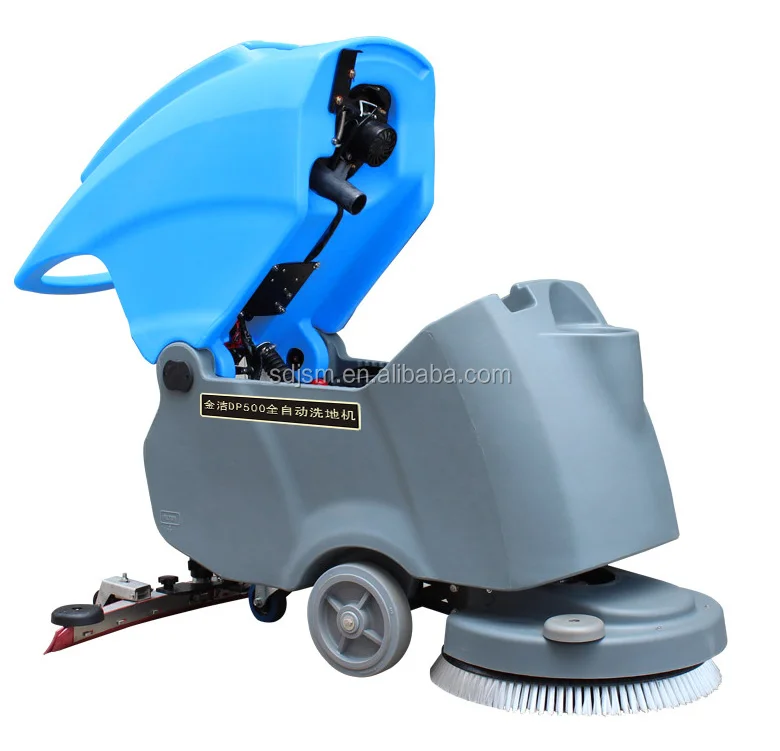 hand-push floor cleaning scrubber washing machine for supermarket