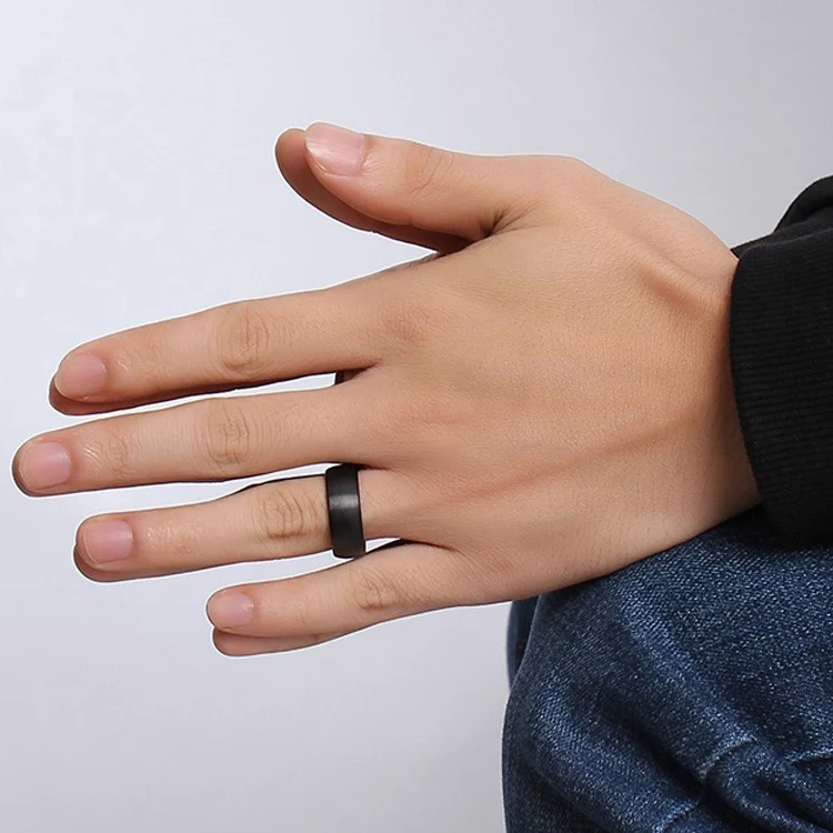 
Wholesale Brushed Finished Black And Gold Tungsten Wedding Ring <img data-src=