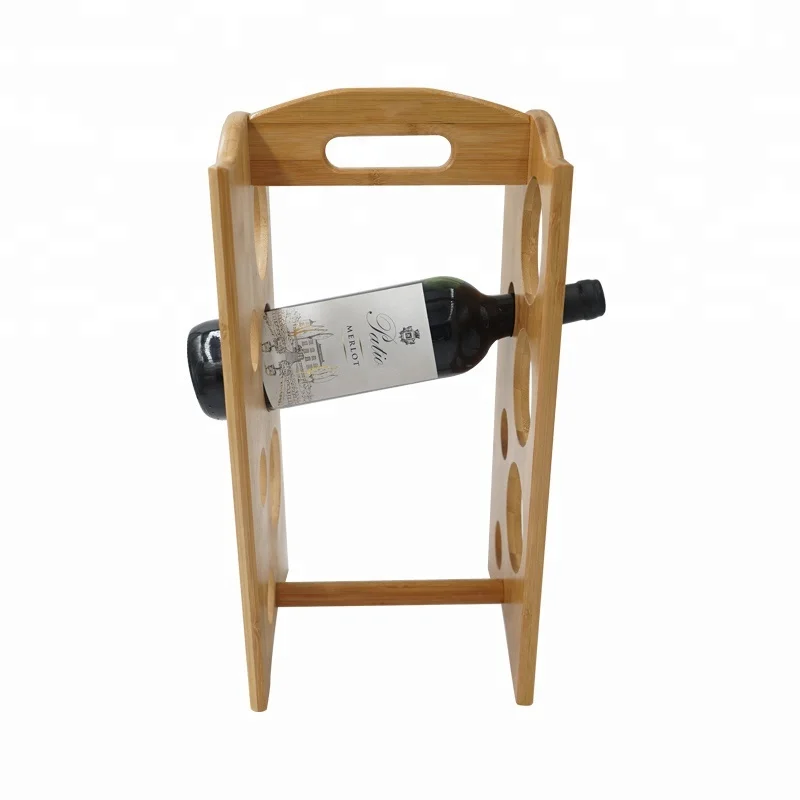 Bamboo Wine storage Rack Countertop 6 bottle Living Room Wine Accessories barware wine holder Assembly Required
