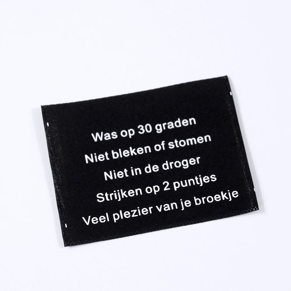 High Density Custom Square Woven Clothing Label Tag