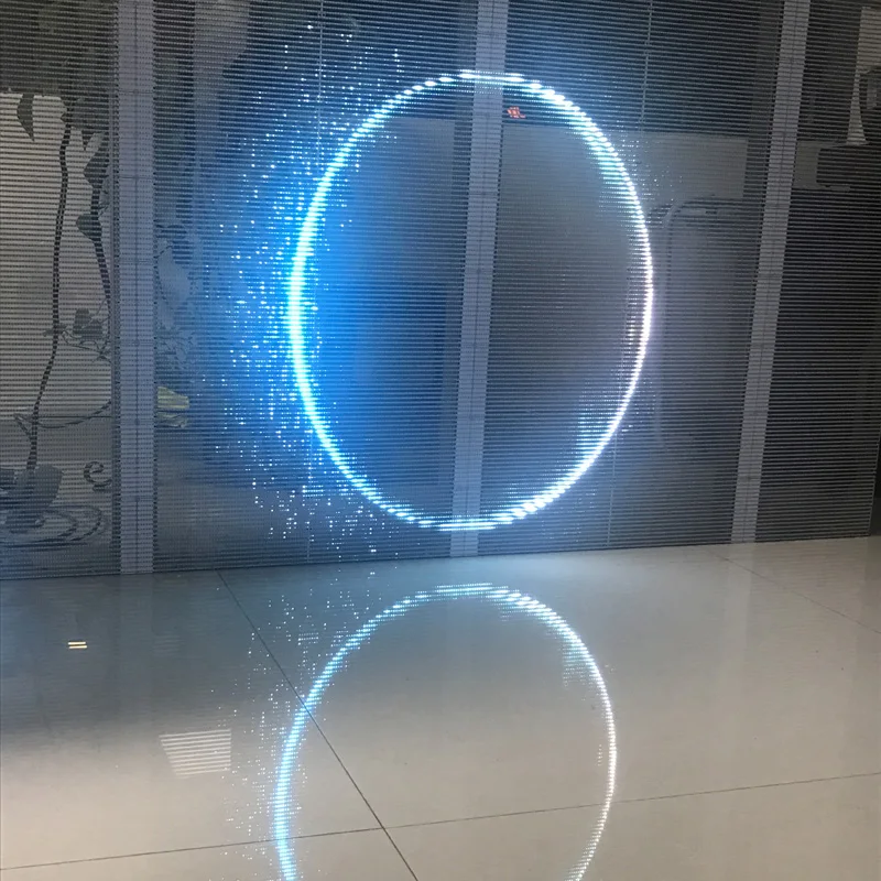 LED Screen Transparent Glass New Technology HD Advertising P7.8 Indoor 2019 Video Novastar Full Color Customized 15 2 Years