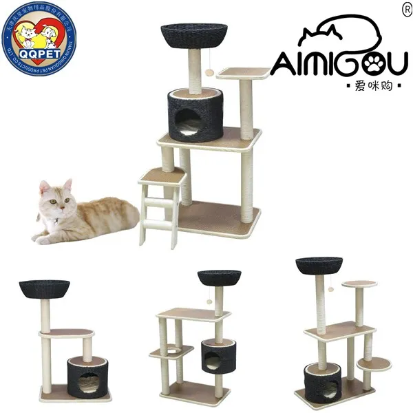 Aimigou Factory Cat Toy Sisal Post Indoor Cat Scratcher Luxury Cat Tree Furniture
