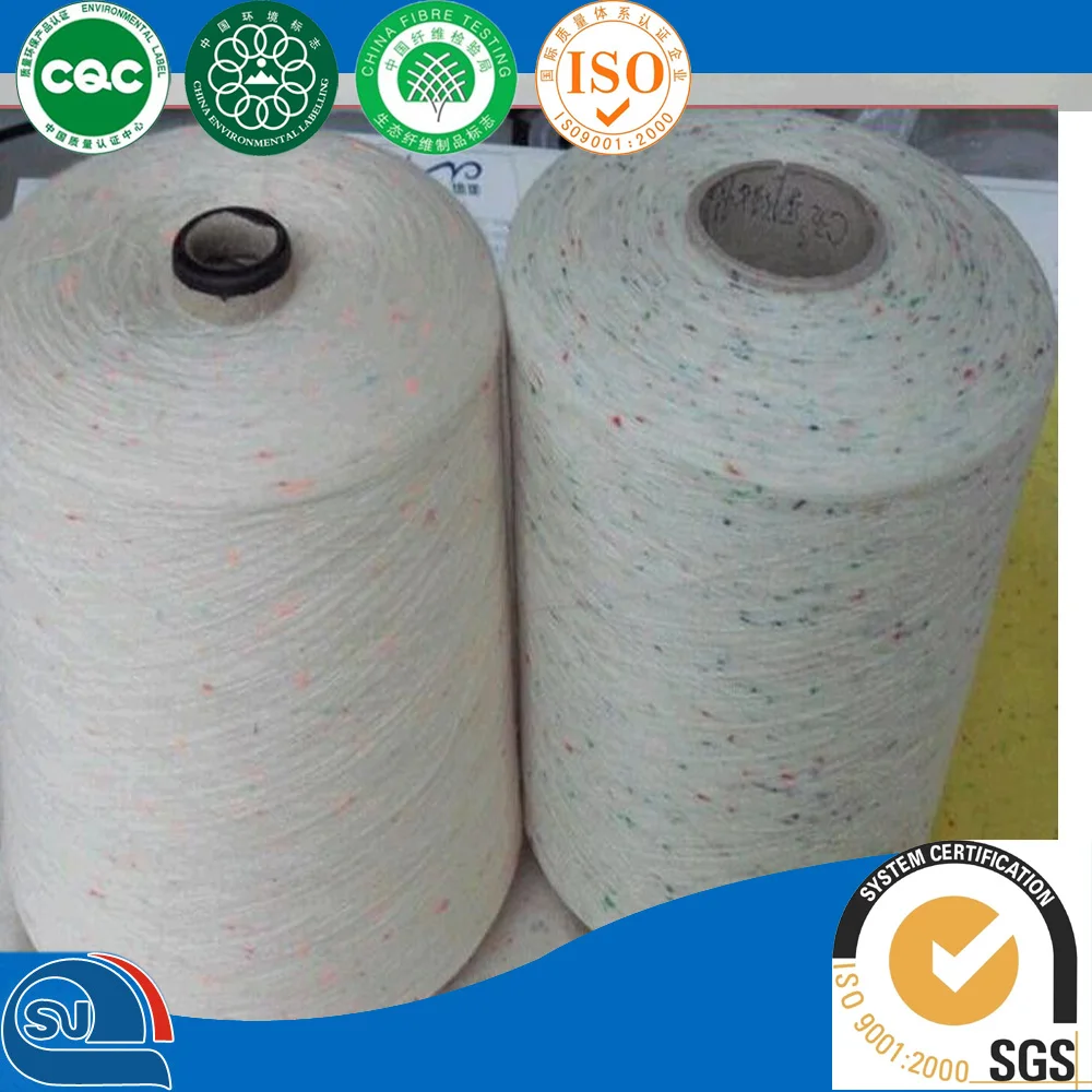 COTTON POLYESTER NEP YARN, FANCY YARN