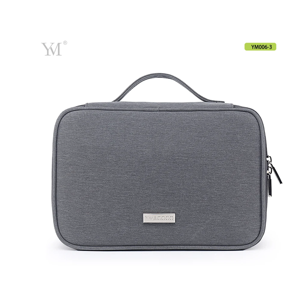 YM&COCO large capacity portable handle waterproof canvas mens travel toilet bag