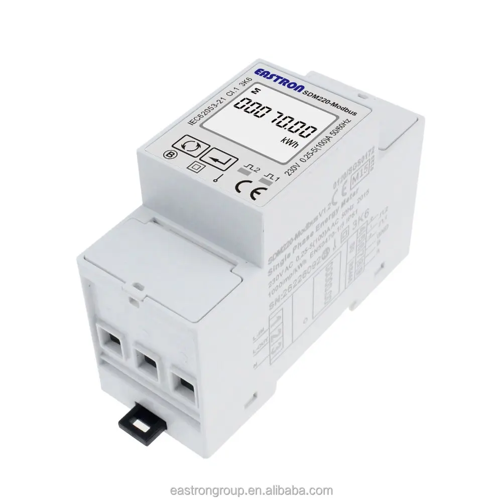 SDM220-Modbus Single phase electric meter , home energy meter, smart power meter MID approved