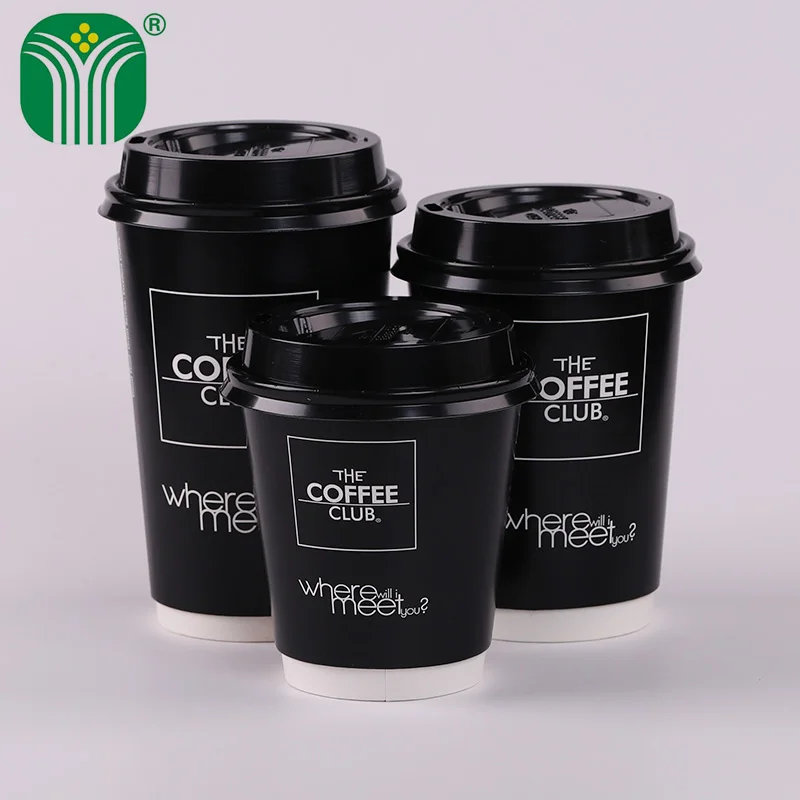 
custom logo printed disposable coffee paper cup 