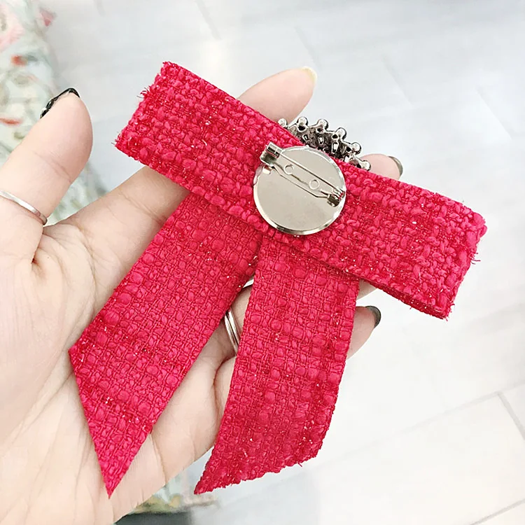 
wholesale korean cotton butterfly brooch for shirt dress unisex oversize bow tie 