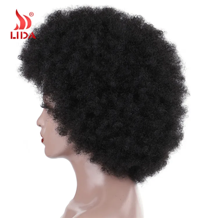 
Lida Synthetic YAYA wig 16inch long full round Afro Kinky Curly for man and women 6622 Wigs 