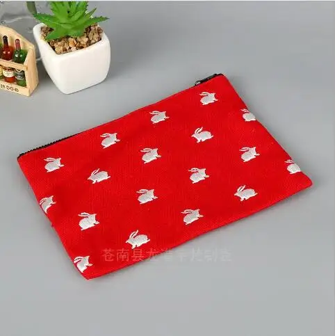 new fashion custom canvas cotton promotional gift zipper wallet bag pencil case pouch