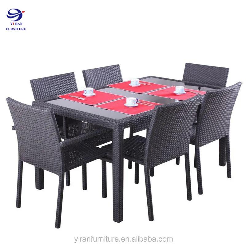 Cornelia Garden furniture table dining sets Rattan and Wicker sling chair outdoor patio furniture