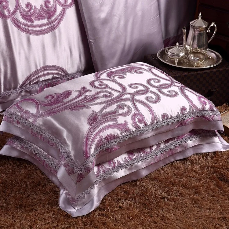 Silk four-piece set of 100 mulberry silk sets wide width silk bedclothes wedding bed products