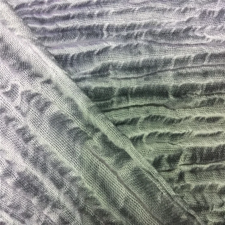 Tie dye fabric 100% linen fabric crinkle linen fabric for garment