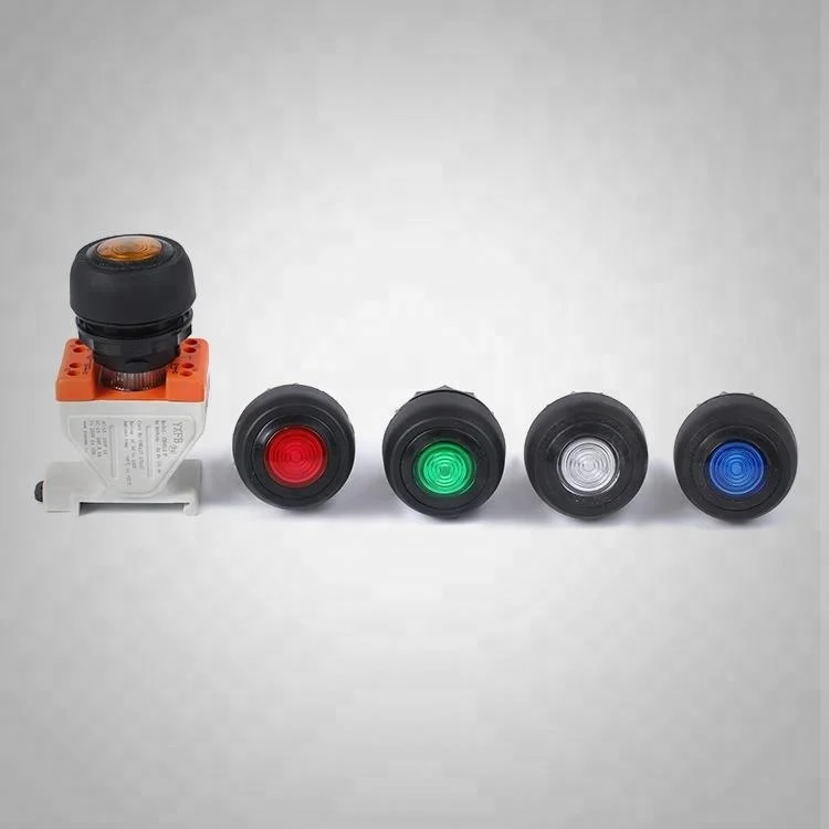 Explosion proof plastic push button switch with LED lamp