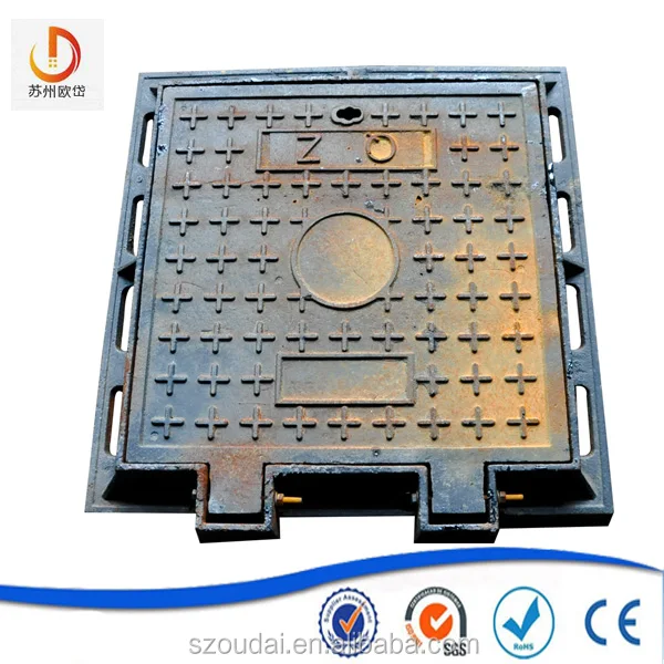 china manufactory ductile Custom logo 400*600mm manhole grating plastic trench sewer cover