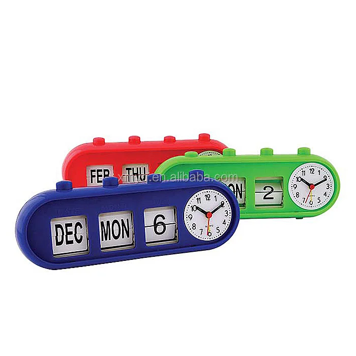Hot sale plastic clock easy to read flip desk & table clock battery operation desktop flip clock