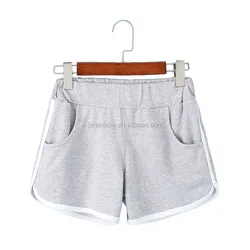 100% cotton Custom made oem print logo women sexy hot gym sport girls shorts