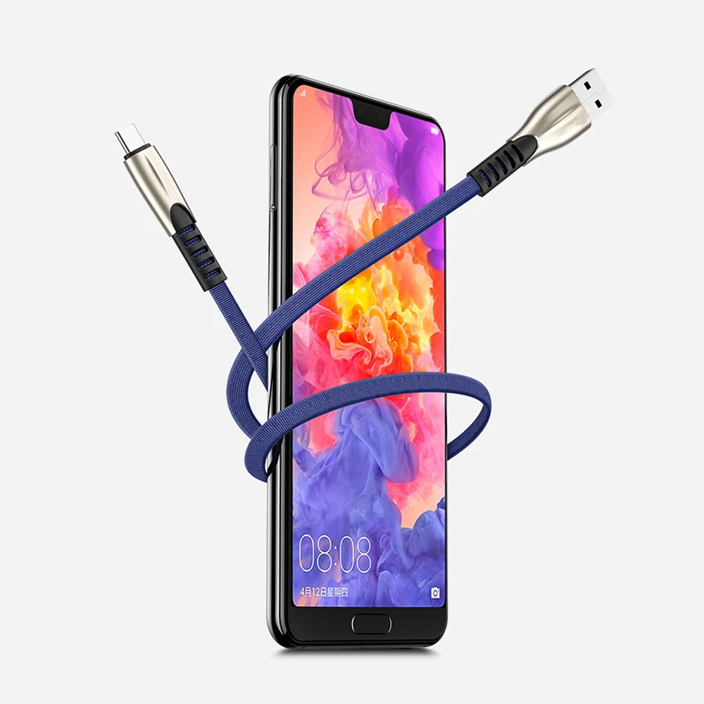 Кабель с разъемом USB Type-C 1M 2M 3M кабель нейлоновой плетеный для быстрой зарядки передачи и Samsung S8 S9 плюс Huawei Data usb-c