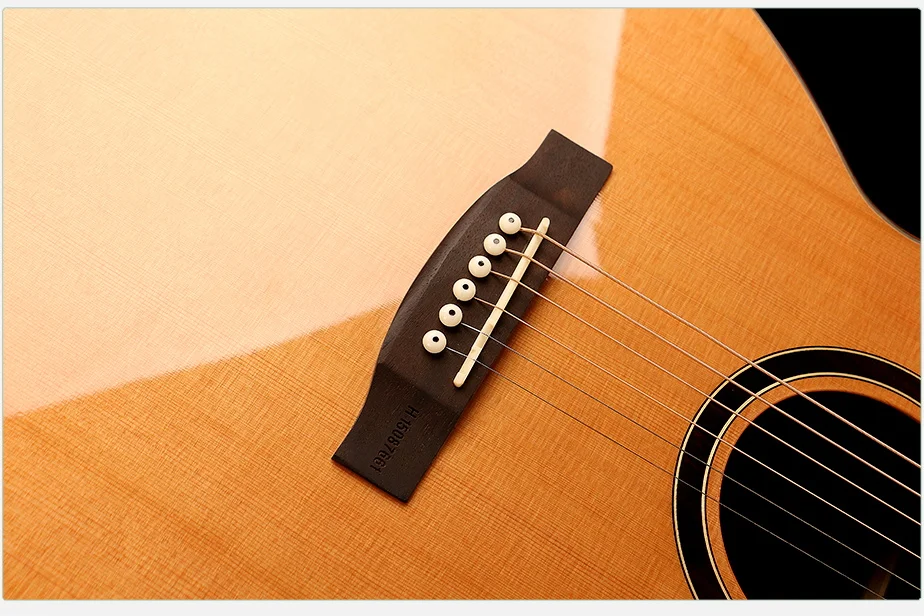 OEM China Guitar Factory Solid Wood Acacia Back Jumbo Acoustic Guitar