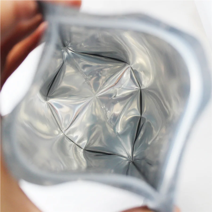 Matte Color Black White Gold Stand Up Pouch With Zipper