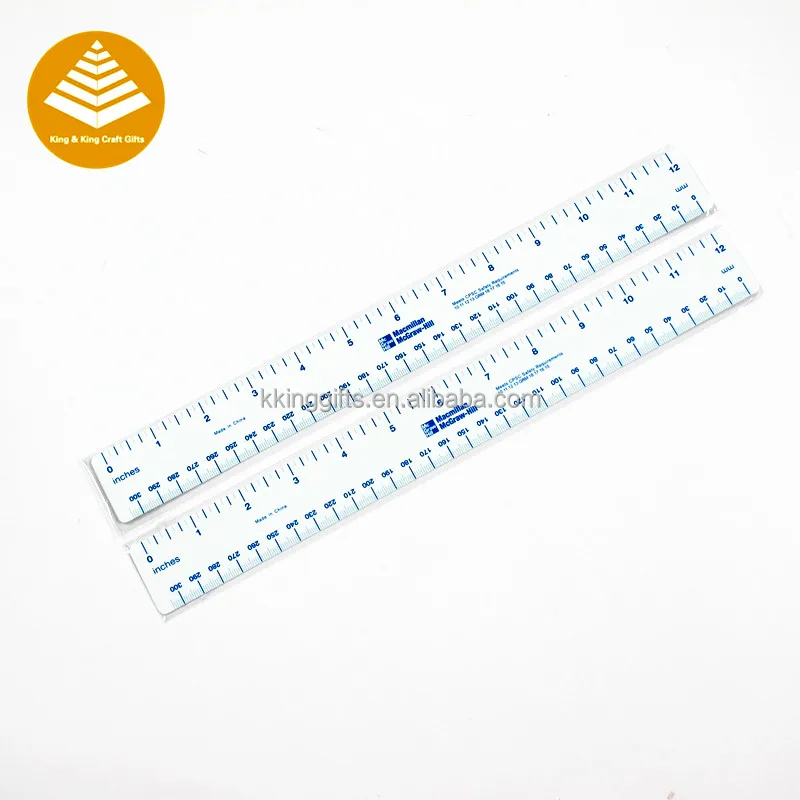 wholesale design advertising logo clear pvc flexible plastic ruler 30cm for company office stationery