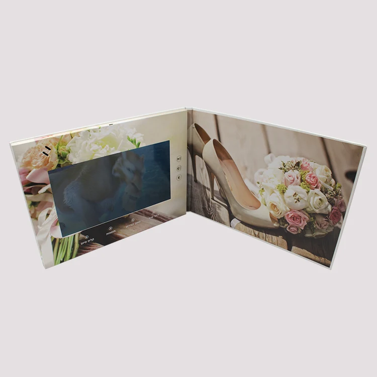 TFT 10inch LCD Screen Invitation Lcd Video Greeting Card Digital Video wedding book