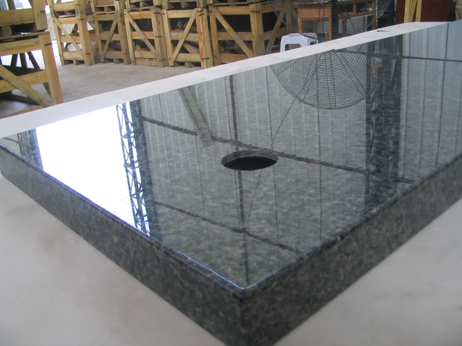 Stone Fabricator Aluminum Honeycomb backed Yellow Granite Table Top for BBQ Barbecue