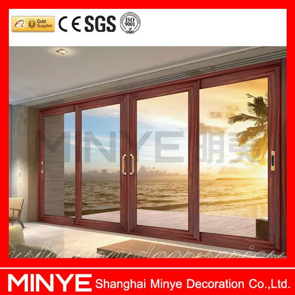 Exterior aluminum sliding door glass door system large sliding doors