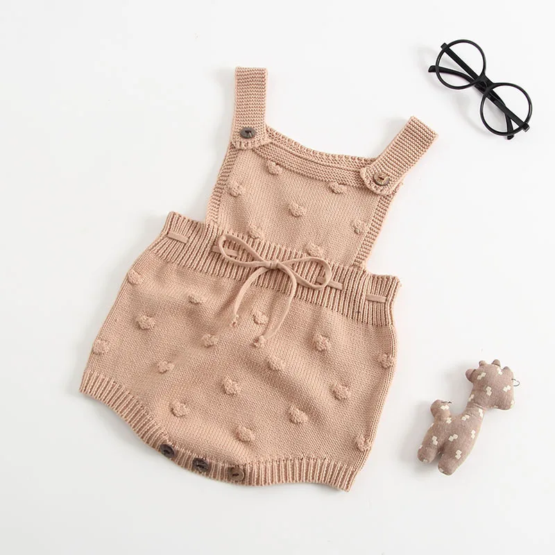 
S63645B Baby Girls Knitting Romper Newborn Baby Girl Clothes Fashion Knitted Baby Romper Overalls Autumn Sweater Boys rompers 