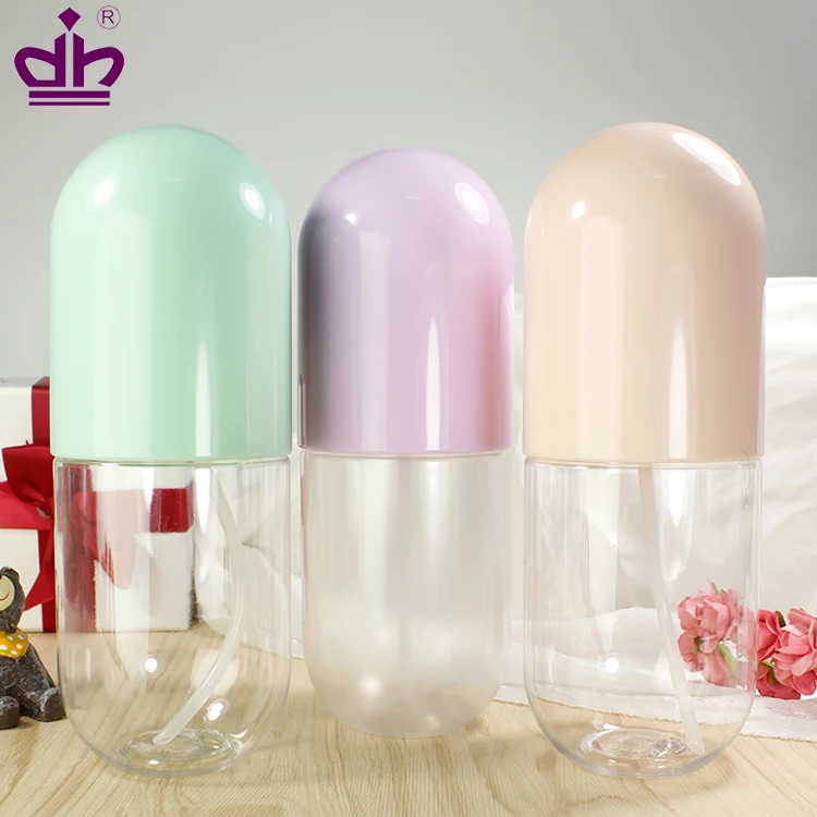 
Capsule shape cosmetic skin care PET moisturize toner bottle 