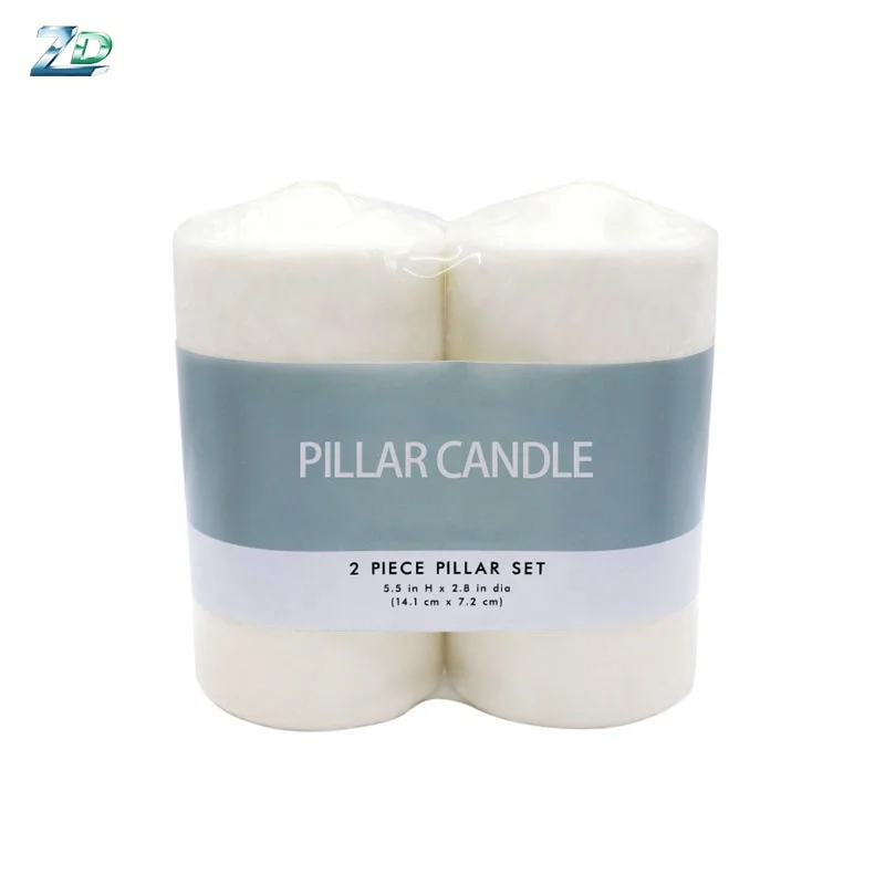 
Hot sell white pillar shape paraffin wax material large fat unscented church pillar candle 
