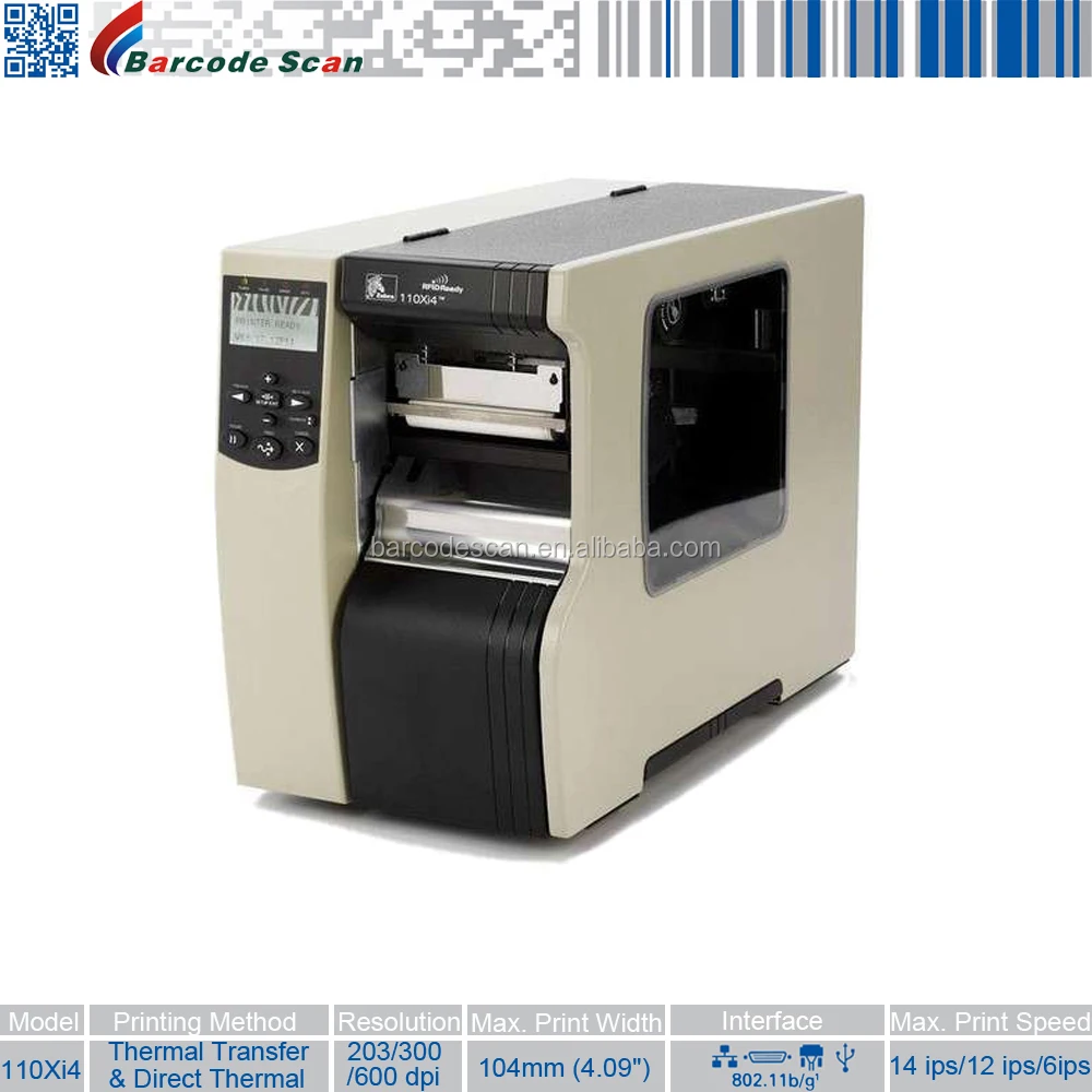 Industrial Label Printer Zebra 110Xi4 Thermal Label Printer