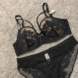 China Good quality woman underwear private label lady lace lingerie women bra underwear set
