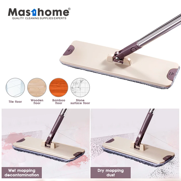 Masthome Wholesale magic 360 automatic detail home cleaning mop squeeze sir cleaning Flat floor mop Microfiber for house