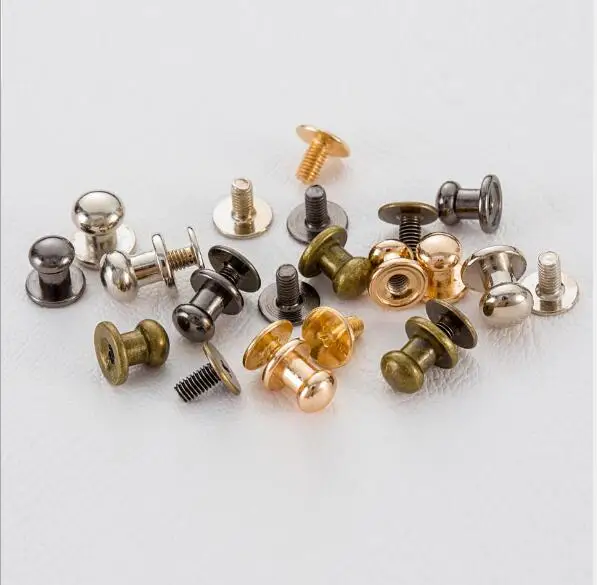 1000pcs/Pack Round Head Browne monk Rivets/Stud Sam brown button DIY Leather Craft Belt/Strap