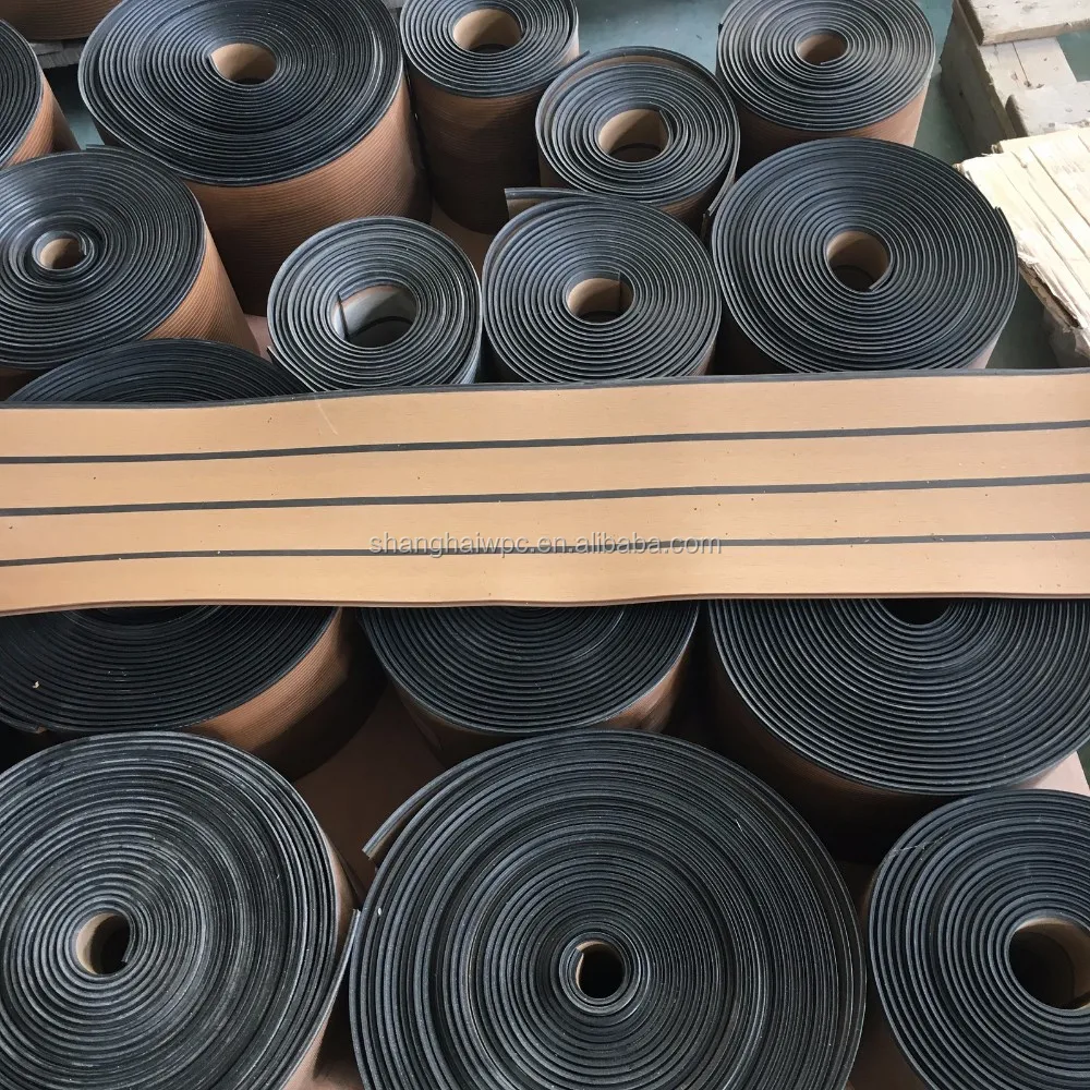 Vinyl Wood Effect Waterproof Boat Decking Flooring Complete Kit 1.8mx3m