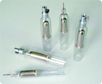 Neon glass electrode 10mm 12mm 13mm 15mm lead free neon electrode lead glass ceramic collar for 20mA 30mA transformer sign