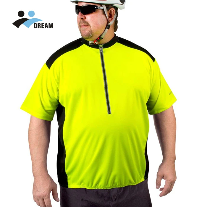 Colossal Big Guy short sleeves mens plus size full powerband cycling light green jersey