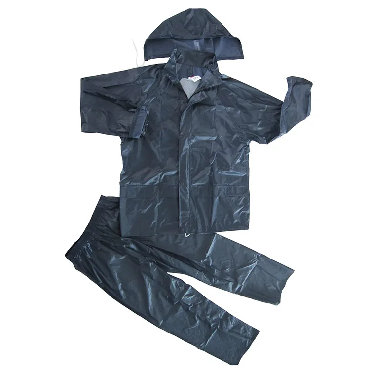 
 pvc polyester rain suit with  1cm 5cm reflective tape  