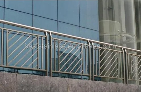 Good price stainless steel handrail acrylic railing/ balustrade
