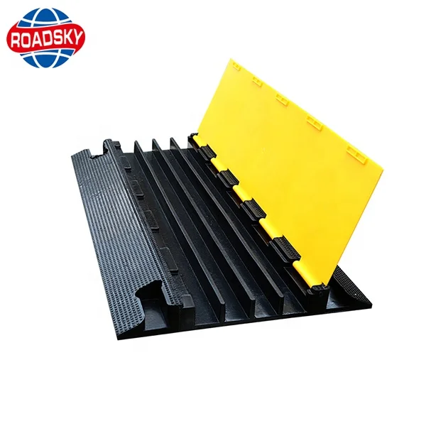 Traffic Safety Yellow Jacket Visible Cable Protector plastic cable protection covers
