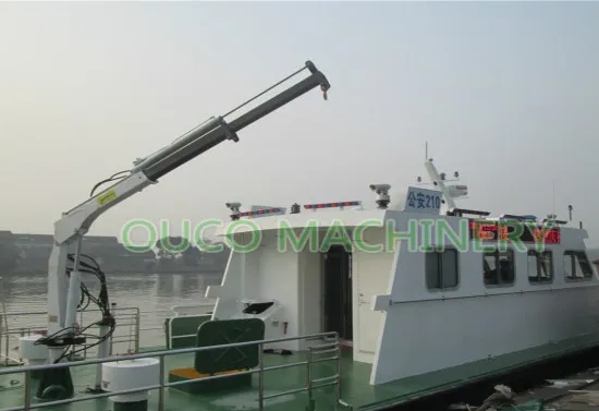 OUCO 0.38T3.5M Yacht Boat Deck Crane Hydraulic Telescopic Boom Crane