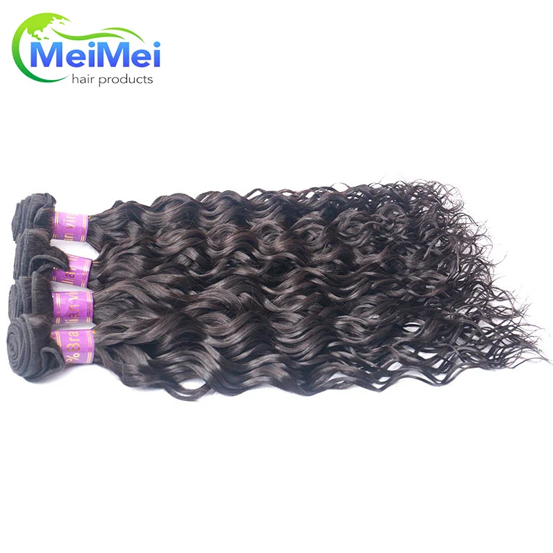 8A unprocessed brazilian human hair water wave popular style  Wet and Wavy Virgin Natural Wave Weft for black girls