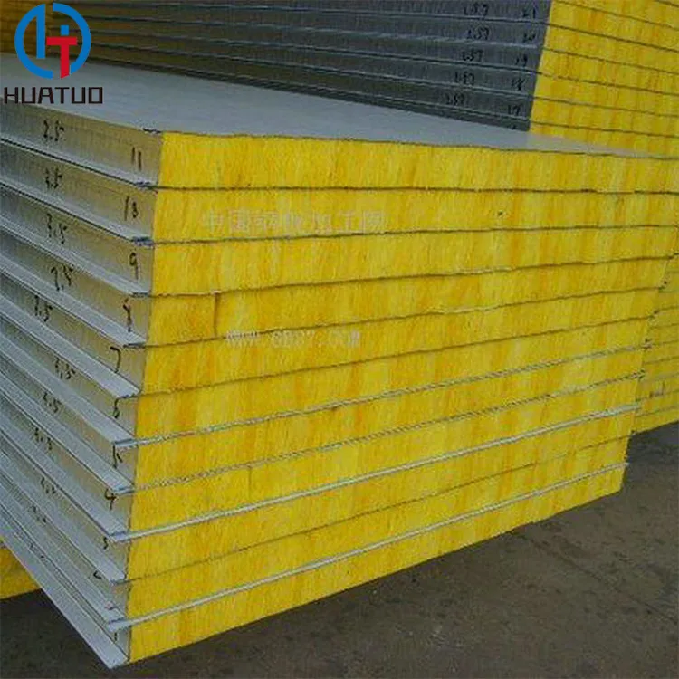 Fireproof insulated rock wool sandwich panel/eps /pu sandwich panel